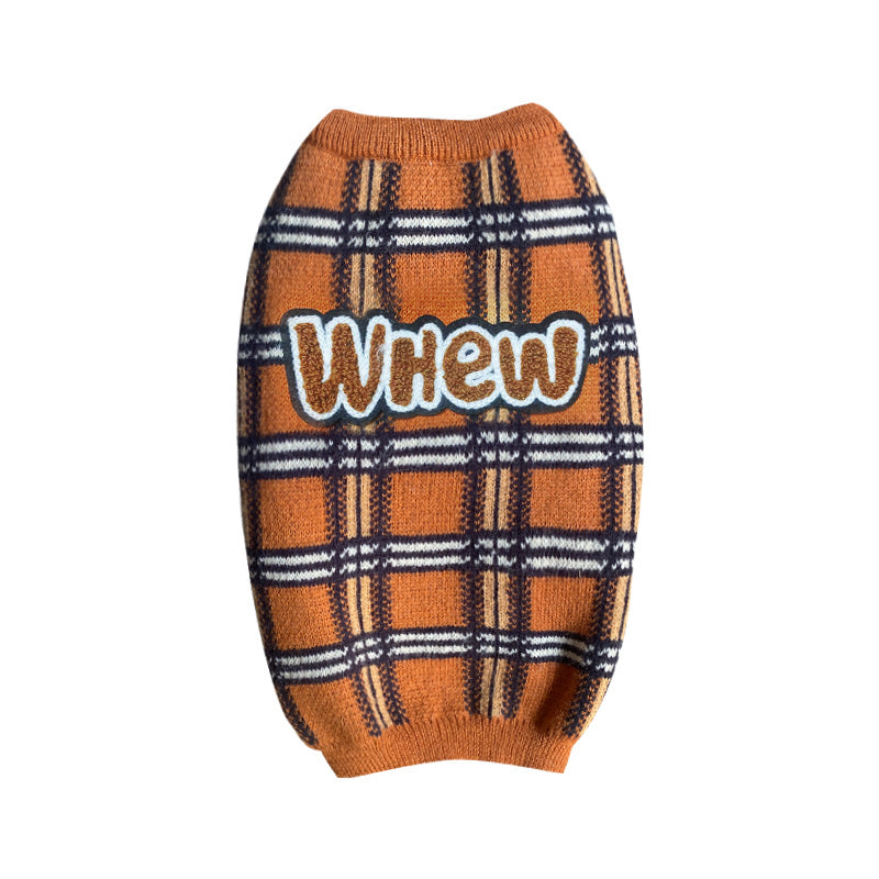 Dress Your Furry Friend in Style with Our Vintage Plaid Pet Sweater