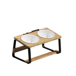 Ceramic Double Bowl Pet Water Feeding Bowl - A Must-Have for Your Feline Friend