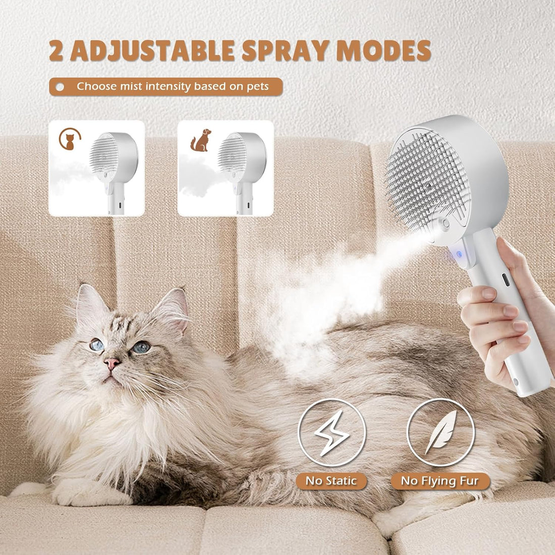 Cat Steam Brush For Shedding