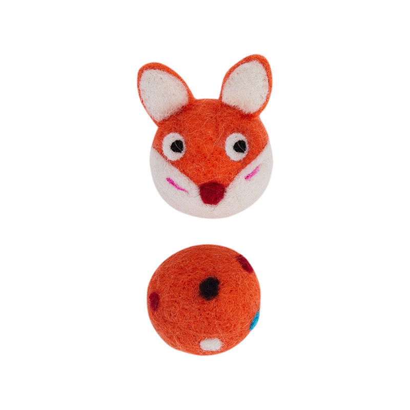 Colorful Felt Stretch Ball Cat Chew Toy