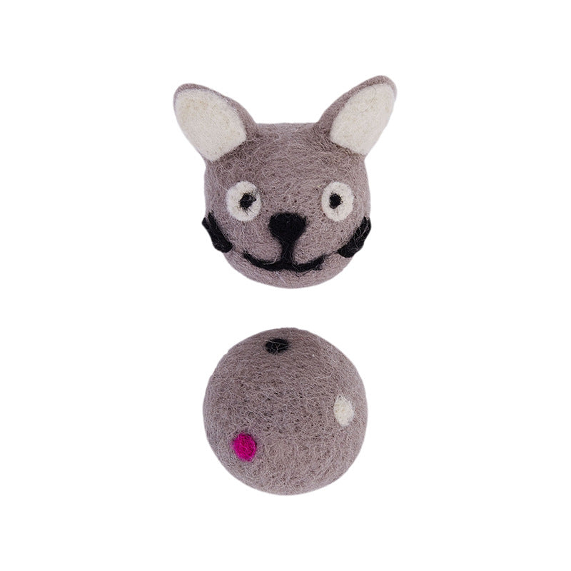 Colorful Felt Stretch Ball Cat Chew Toy