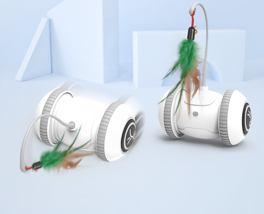 Interactive With Interchangeable Heads Pet Feather Toys