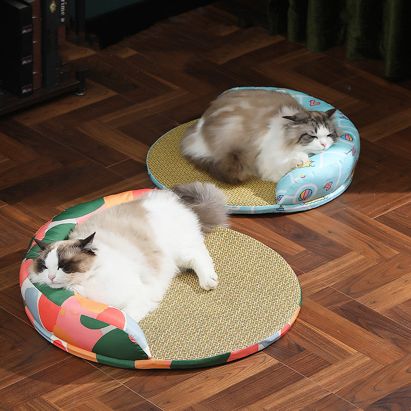Pet Sofa Beds Weaving Rattan Pillow