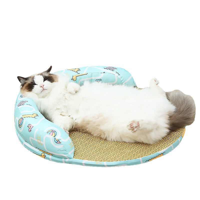 Pet Sofa Beds Weaving Rattan Pillow