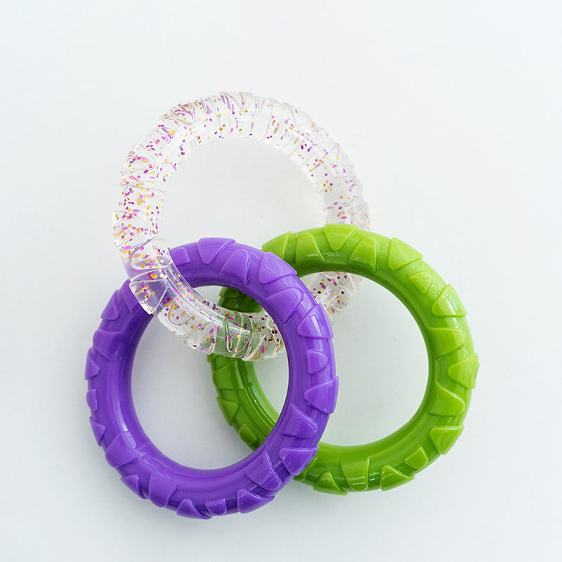 Pet Flying Disk Training Ring Interactive Toy