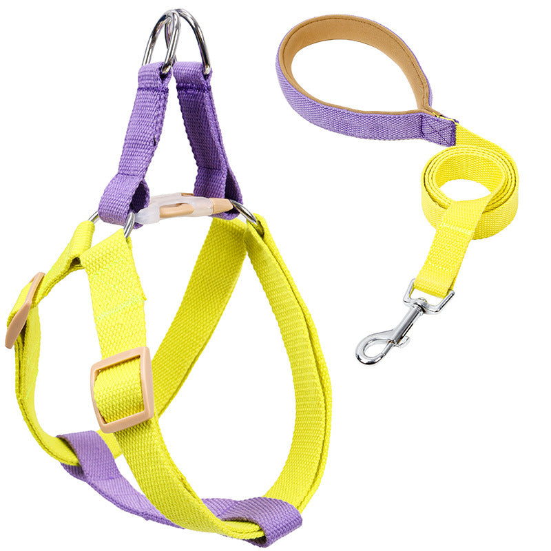 Color Pet Drawstring Leash Vest-style