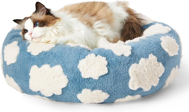 Round Donut Small Dog Calming Pet Beds