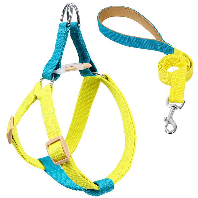 Color Pet Drawstring Leash Vest-style