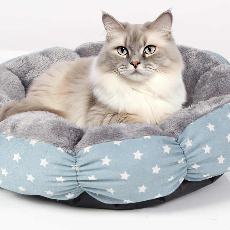 Donut Bed For Puppy And Kitten Round Fluffy Pet Bed