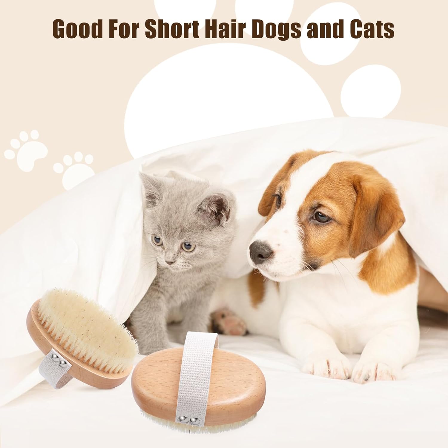 Soft Boar Bristle Pet Palm Brush