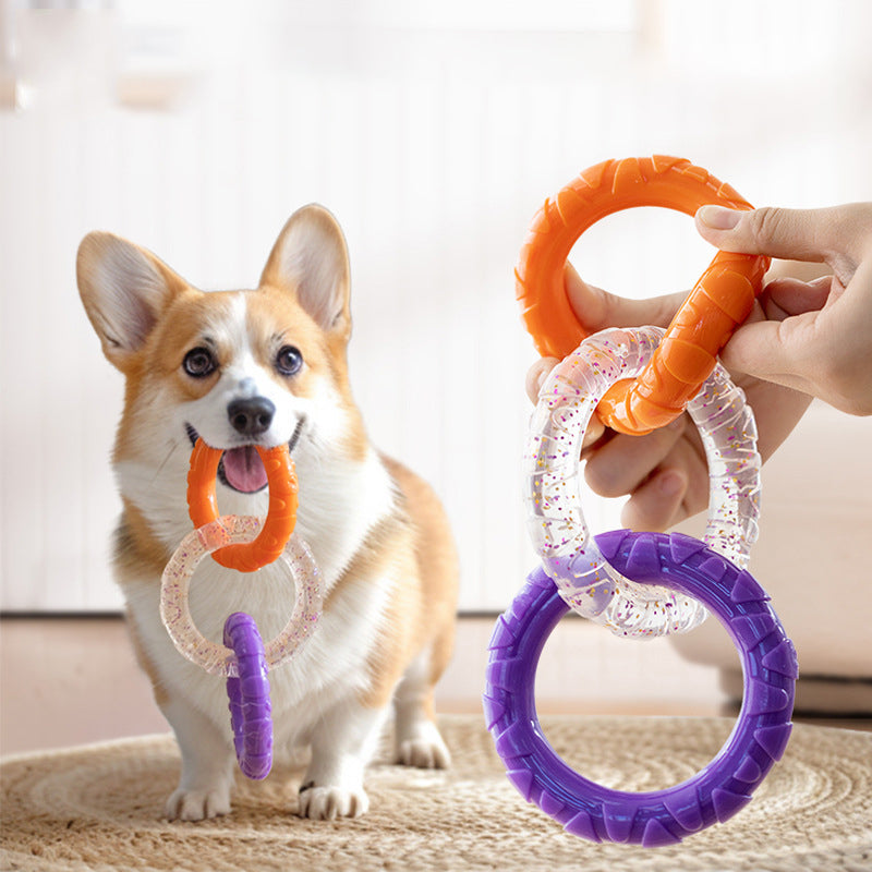 Pet Flying Disk Training Ring Interactive Toy