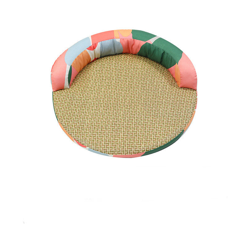 Pet Sofa Beds Weaving Rattan Pillow