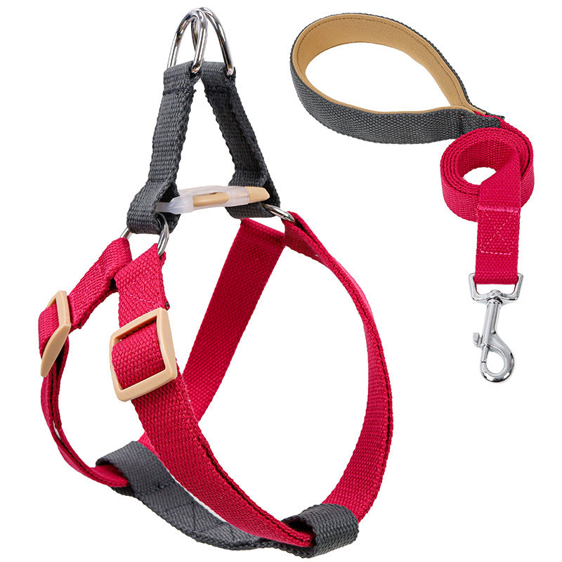 Color Pet Drawstring Leash Vest-style
