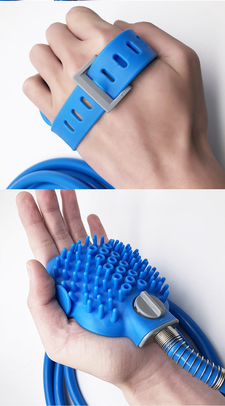 Dog Bath Silicone Nozzle Hand-held Brush