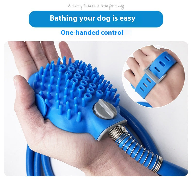Dog Bath Silicone Nozzle Hand-held Brush