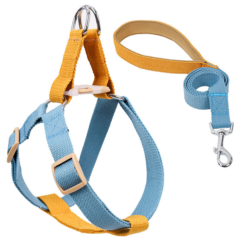 Color Pet Drawstring Leash Vest-style
