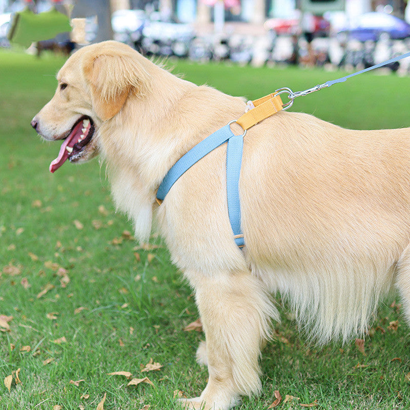 Color Pet Drawstring Leash Vest-style