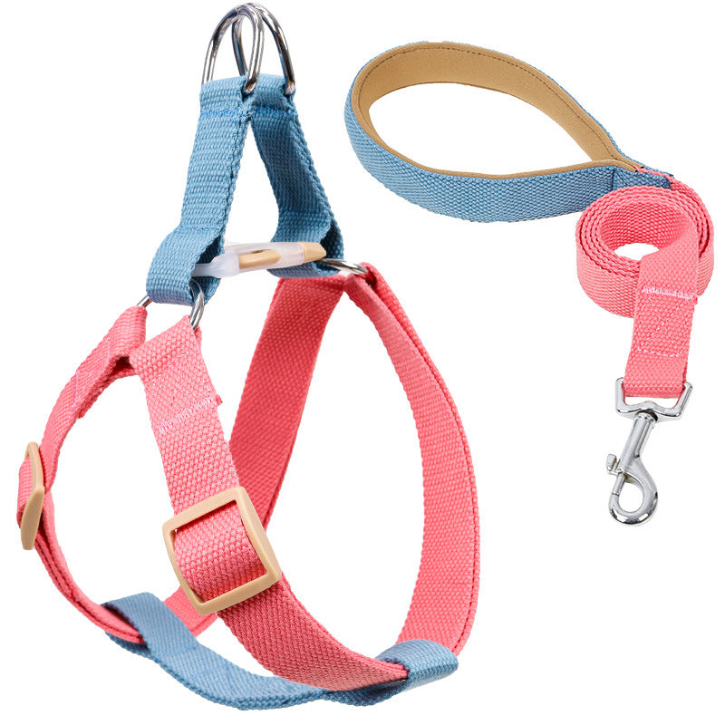 Color Pet Drawstring Leash Vest-style