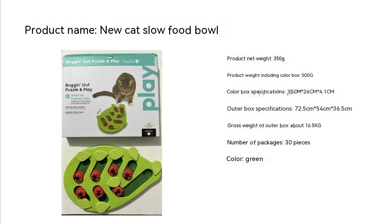 Christmas Cat Slow Feeding  Pet Bowl