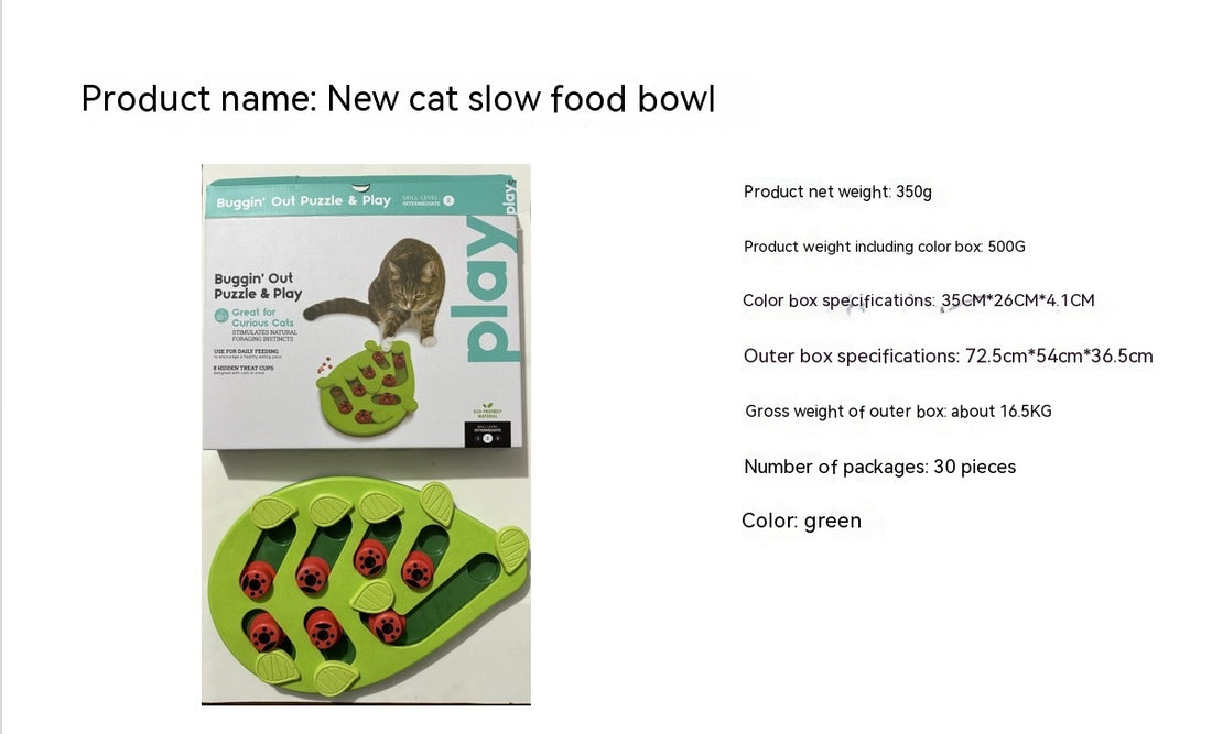 Christmas Cat Slow Feeding  Pet Bowl