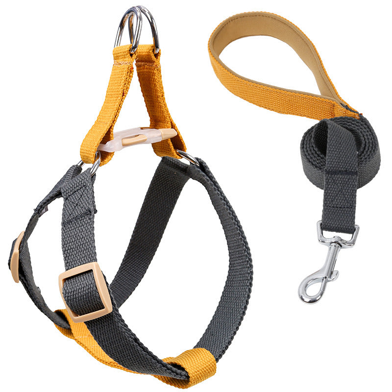 Color Pet Drawstring Leash Vest-style