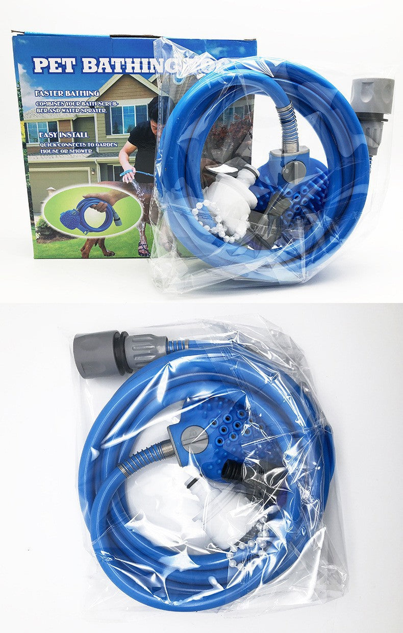Dog Bath Silicone Nozzle Hand-held Brush